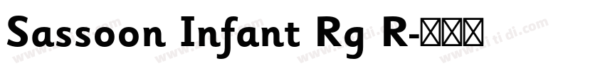 Sassoon Infant Rg R字体转换